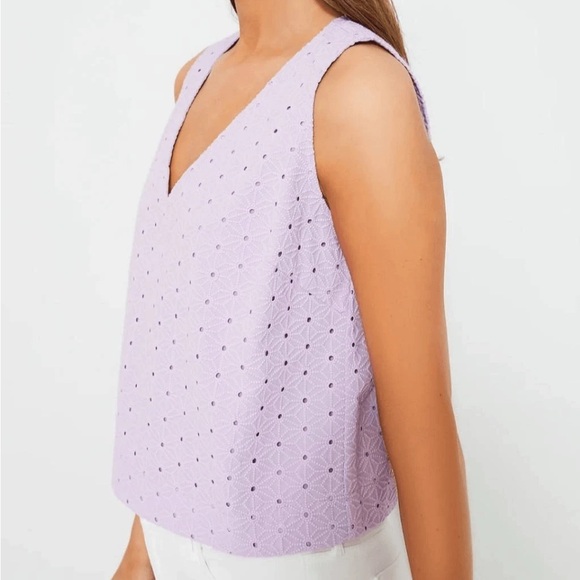 Tuckernuck Tops - Lavender Eyelet Valerie Top
